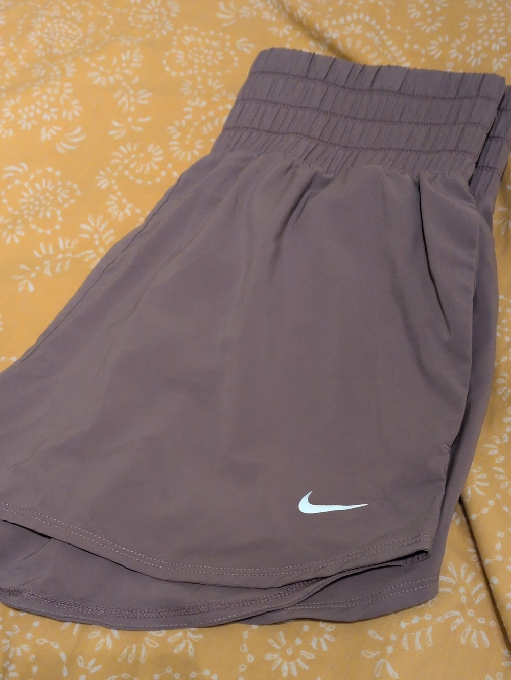 Nike Women's Athletic Shorts - Dri-fit - Lavender, High-waist (Size M)
